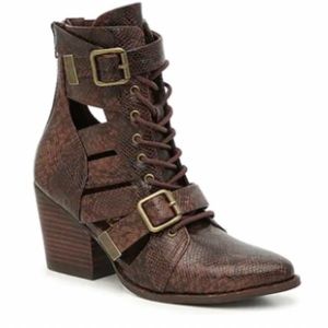 Coconuts Getty snakeskin Booties by Matisse footwear. Free gift with purchase